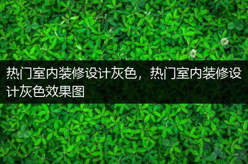 热门室内装修设计灰色，热门室内装修设计灰色效果图