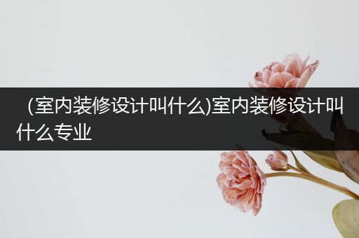 （室内装修设计叫什么)室内装修设计叫什么专业