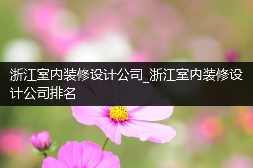 浙江室内装修设计公司_浙江室内装修设计公司排名