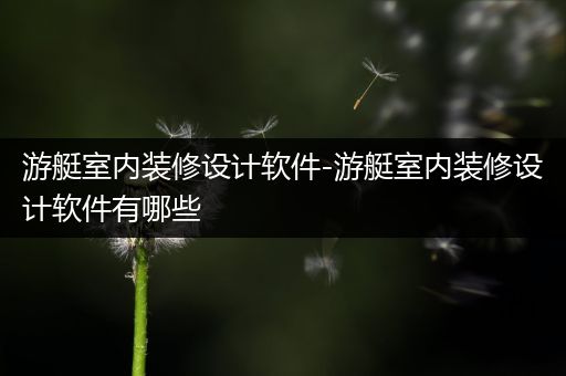 游艇室内装修设计软件-游艇室内装修设计软件有哪些