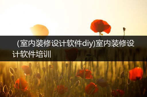 （室内装修设计软件diy)室内装修设计软件培训