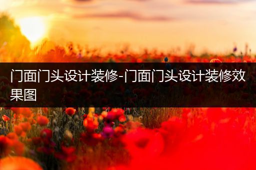 门面门头设计装修-门面门头设计装修效果图