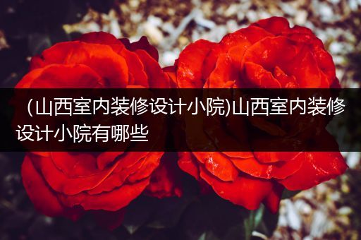（山西室内装修设计小院)山西室内装修设计小院有哪些