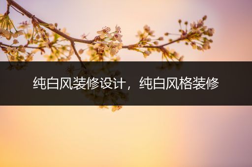 纯白风装修设计，纯白风格装修