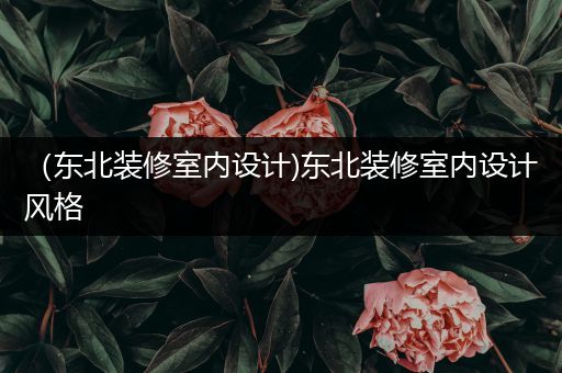 （东北装修室内设计)东北装修室内设计风格