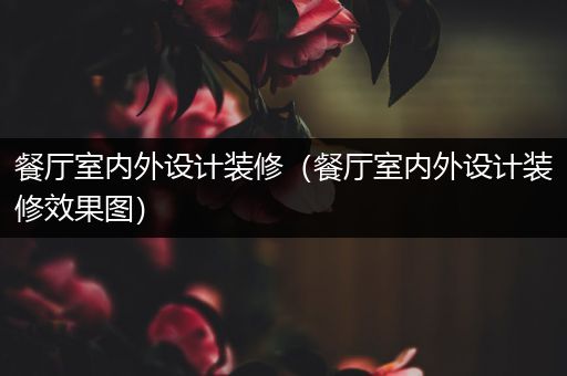 餐厅室内外设计装修（餐厅室内外设计装修效果图）