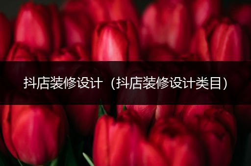 抖店装修设计（抖店装修设计类目）