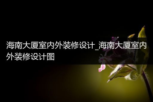 海南大厦室内外装修设计_海南大厦室内外装修设计图