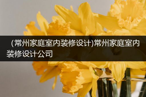 （常州家庭室内装修设计)常州家庭室内装修设计公司
