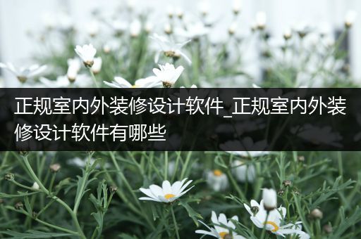 正规室内外装修设计软件_正规室内外装修设计软件有哪些