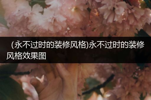 （永不过时的装修风格)永不过时的装修风格效果图