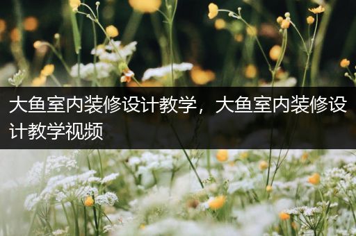 大鱼室内装修设计教学，大鱼室内装修设计教学视频