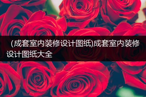 （成套室内装修设计图纸)成套室内装修设计图纸大全